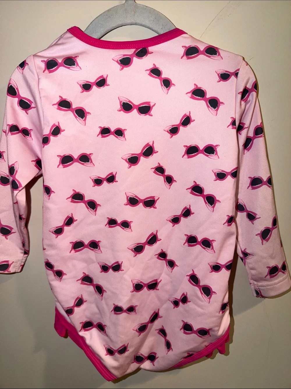 Rachel Riley Pink Sunglasses Print Long-Sleeve Swim Pajama Set